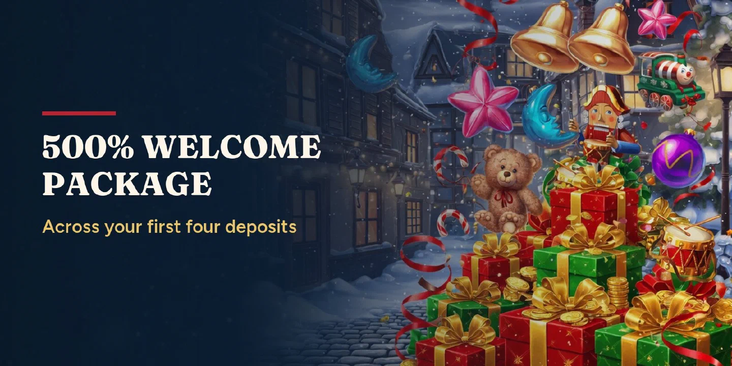 500% welcome package across your first four deposits: presents and gold coins