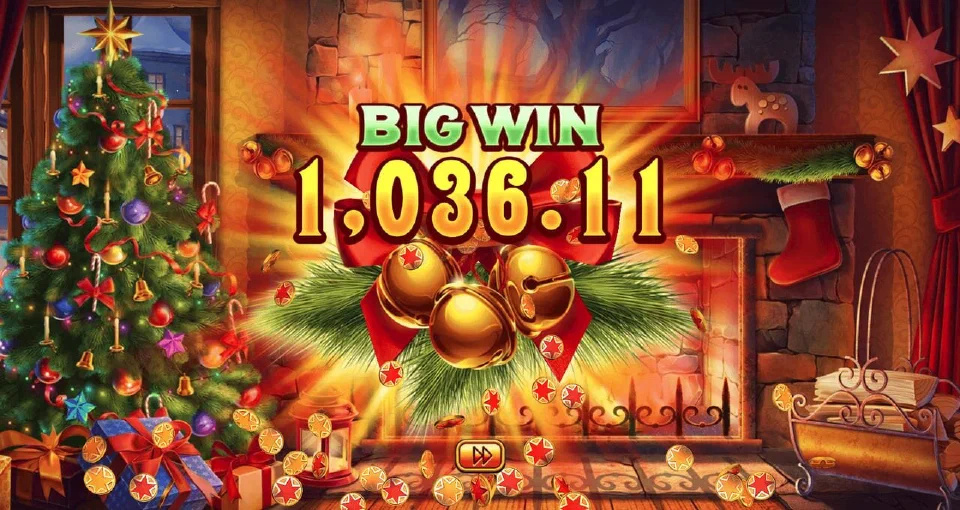 Happiest Christmas Tree big win by the fireplace