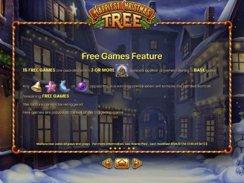 Happiest Christmas Tree free games rules: 15 free games for three or more trees